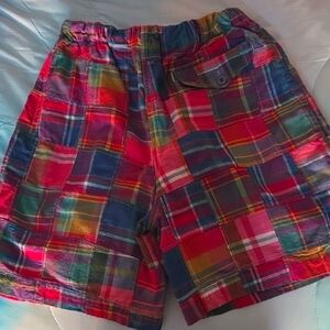 Izod For Talbot's Multicolor Madras Plaid Shorts, S